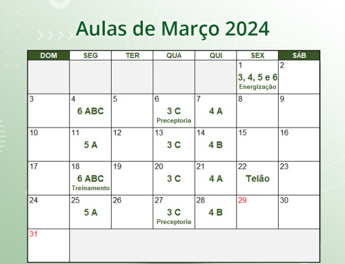Cronograma de Aulas de Março de 2024
