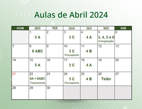 Cronograma de Aulas de Abril de 2024