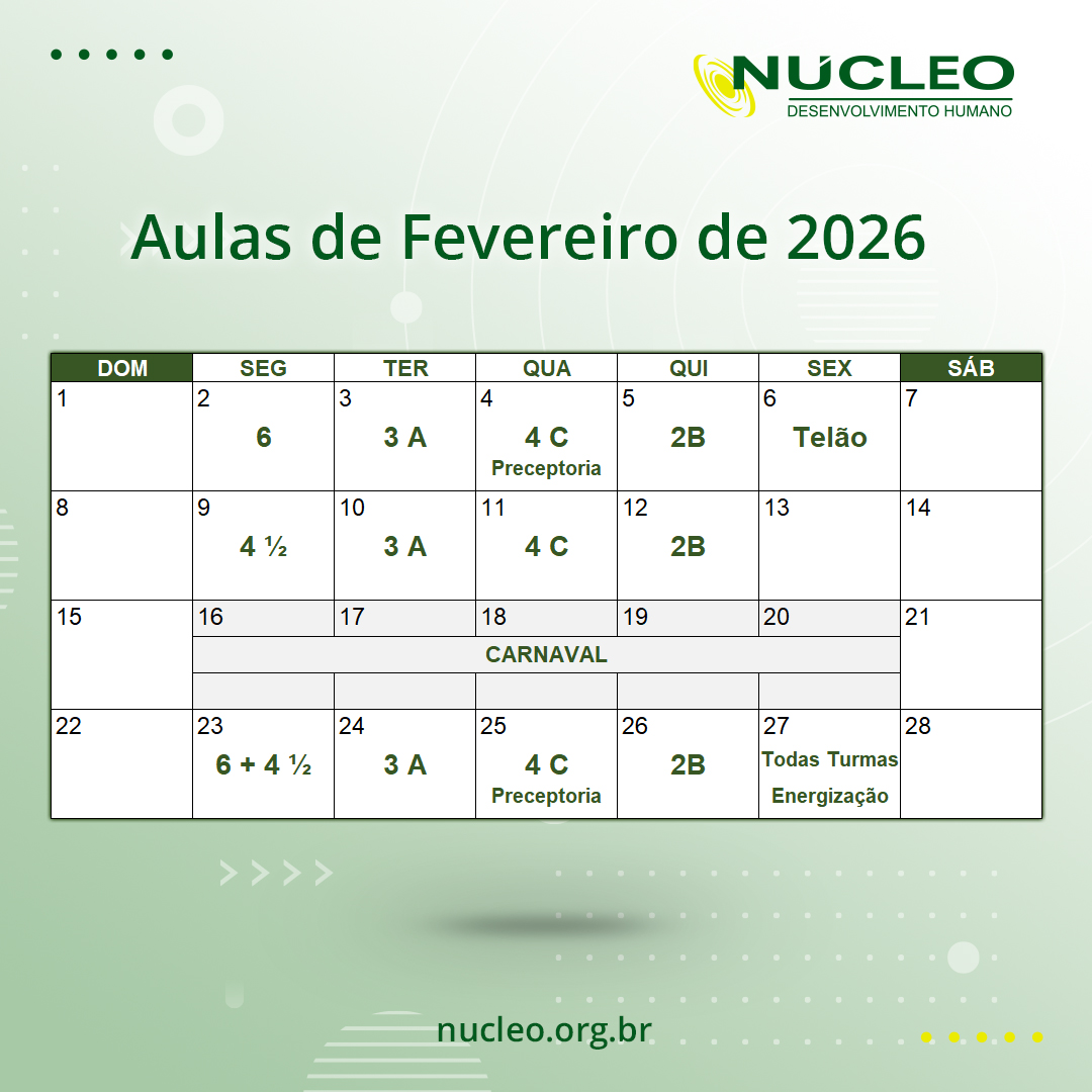 Aulas Fevereiro 2026