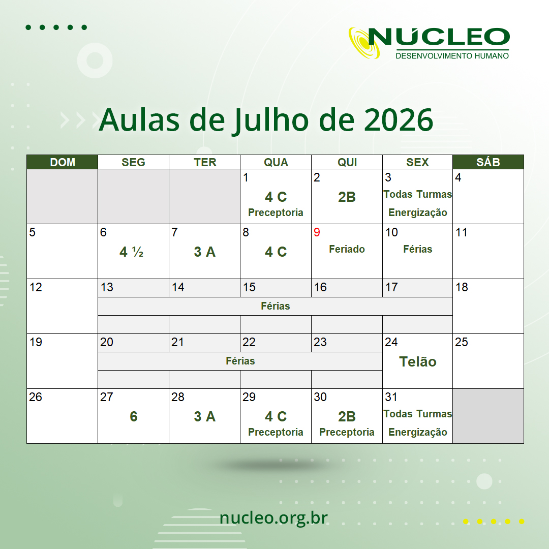 Aulas Julho 2026