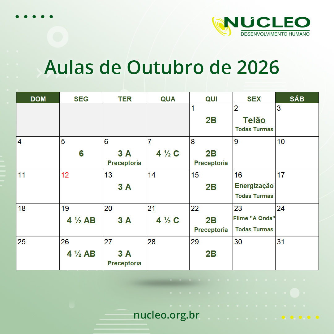 Aulas Outubro 2026